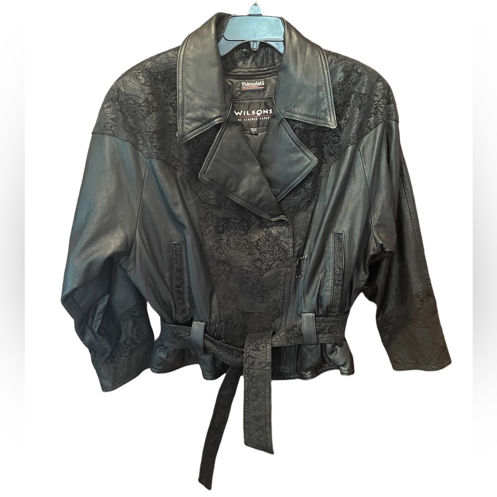 Vintage Wilson Women's Black‎ Leather Jacket